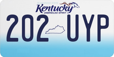 KY license plate 202UYP