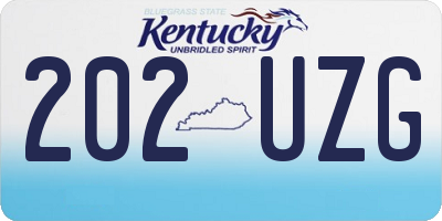 KY license plate 202UZG