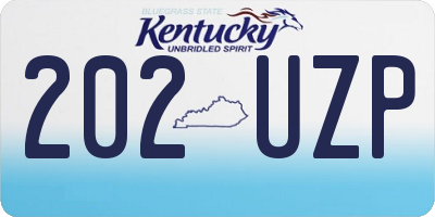 KY license plate 202UZP