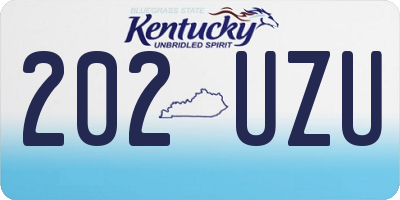 KY license plate 202UZU