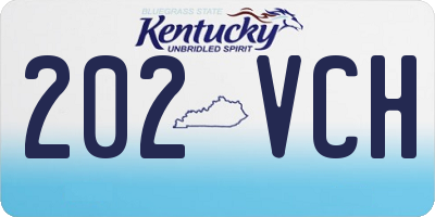 KY license plate 202VCH