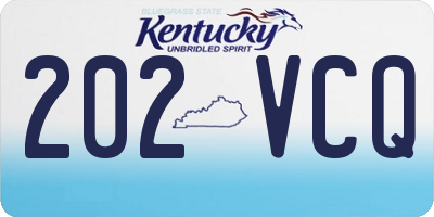 KY license plate 202VCQ