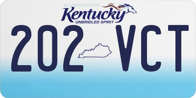 KY license plate 202VCT