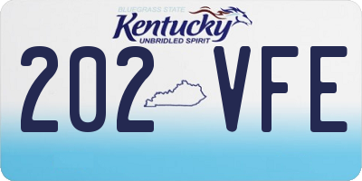 KY license plate 202VFE