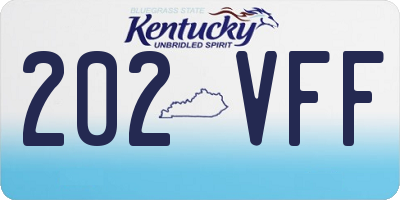 KY license plate 202VFF