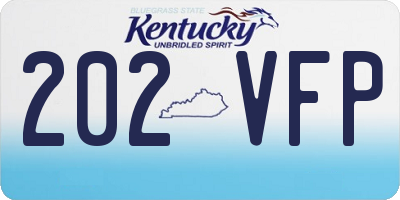 KY license plate 202VFP