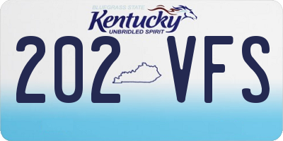 KY license plate 202VFS