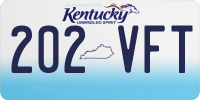 KY license plate 202VFT
