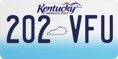 KY license plate 202VFU
