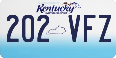 KY license plate 202VFZ
