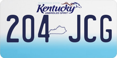 KY license plate 204JCG