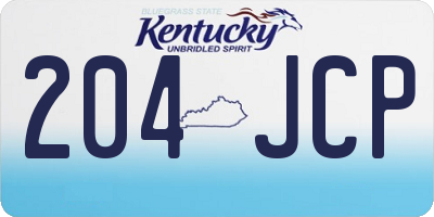 KY license plate 204JCP