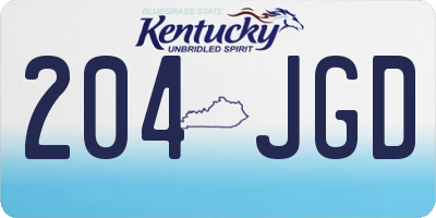 KY license plate 204JGD