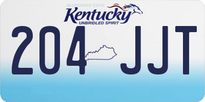KY license plate 204JJT