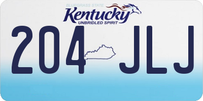 KY license plate 204JLJ