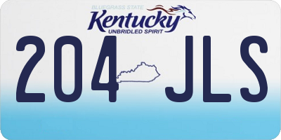 KY license plate 204JLS
