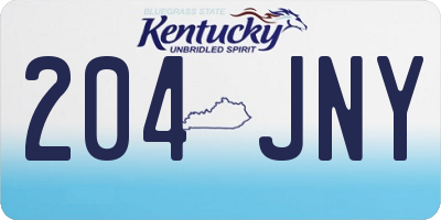 KY license plate 204JNY