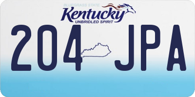 KY license plate 204JPA