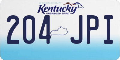 KY license plate 204JPI