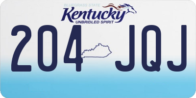 KY license plate 204JQJ