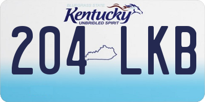 KY license plate 204LKB