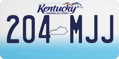 KY license plate 204MJJ
