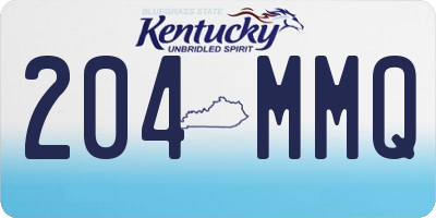KY license plate 204MMQ