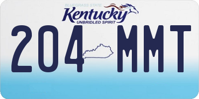 KY license plate 204MMT