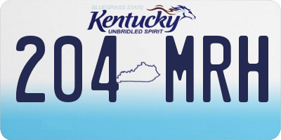 KY license plate 204MRH