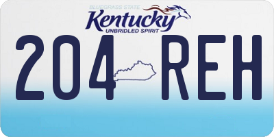 KY license plate 204REH