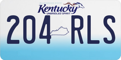 KY license plate 204RLS