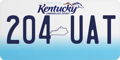KY license plate 204UAT