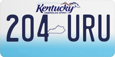 KY license plate 204URU