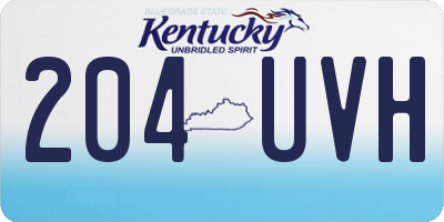 KY license plate 204UVH