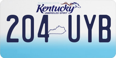 KY license plate 204UYB