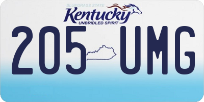 KY license plate 205UMG