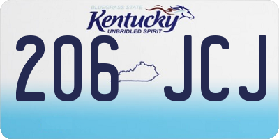 KY license plate 206JCJ