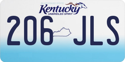 KY license plate 206JLS