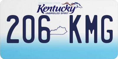 KY license plate 206KMG