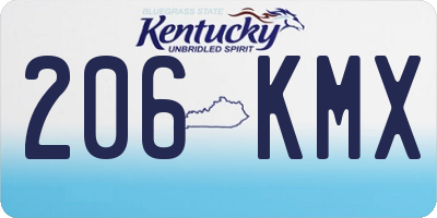KY license plate 206KMX