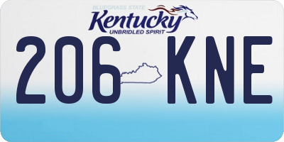 KY license plate 206KNE