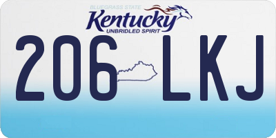 KY license plate 206LKJ
