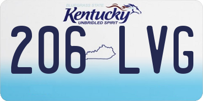 KY license plate 206LVG