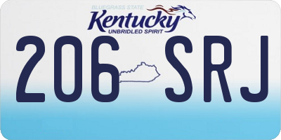 KY license plate 206SRJ
