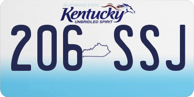 KY license plate 206SSJ