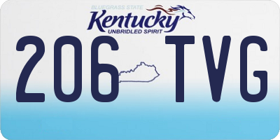 KY license plate 206TVG