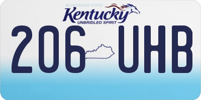 KY license plate 206UHB