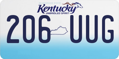 KY license plate 206UUG