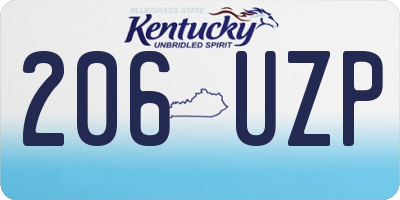 KY license plate 206UZP