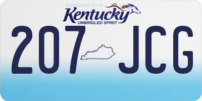 KY license plate 207JCG